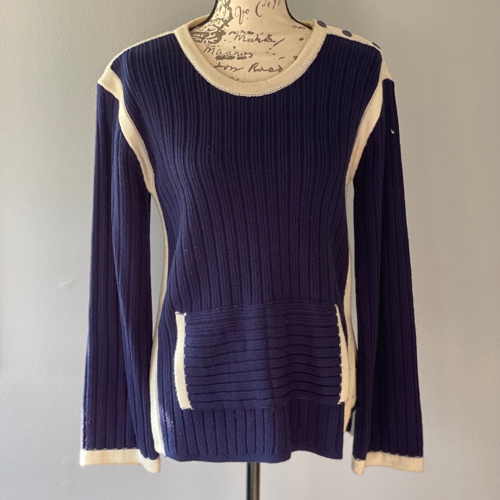Thick Button Detail Sweater